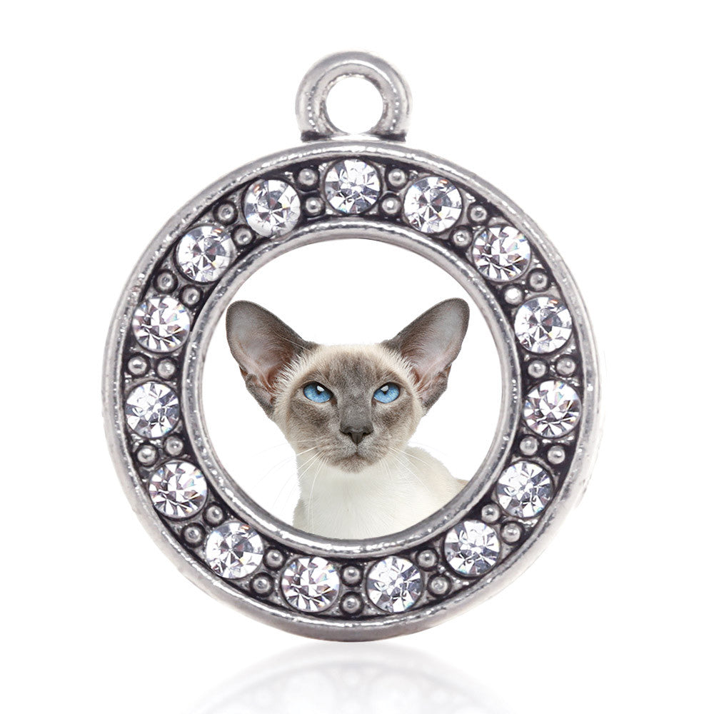Oriental Cat Circle Charm