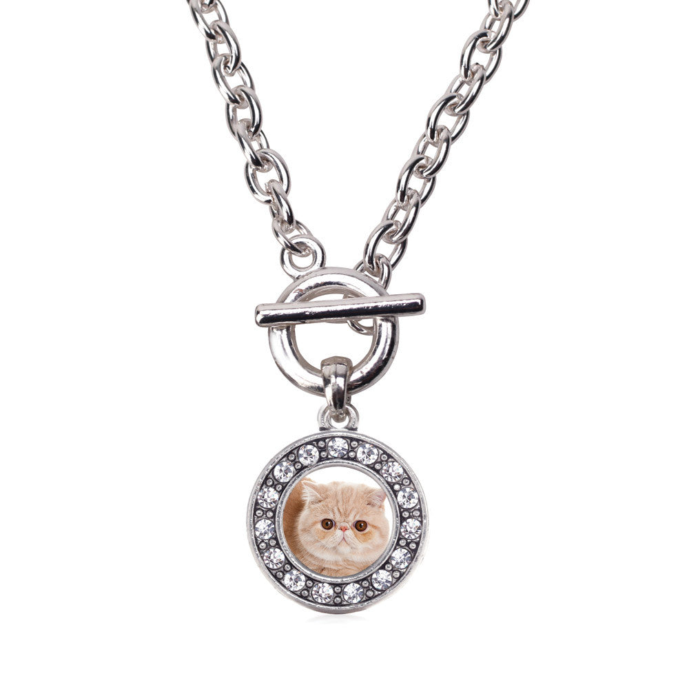 Persian Cat Circle Charm