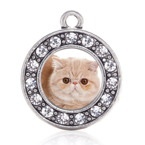 Persian Cat Circle Charm