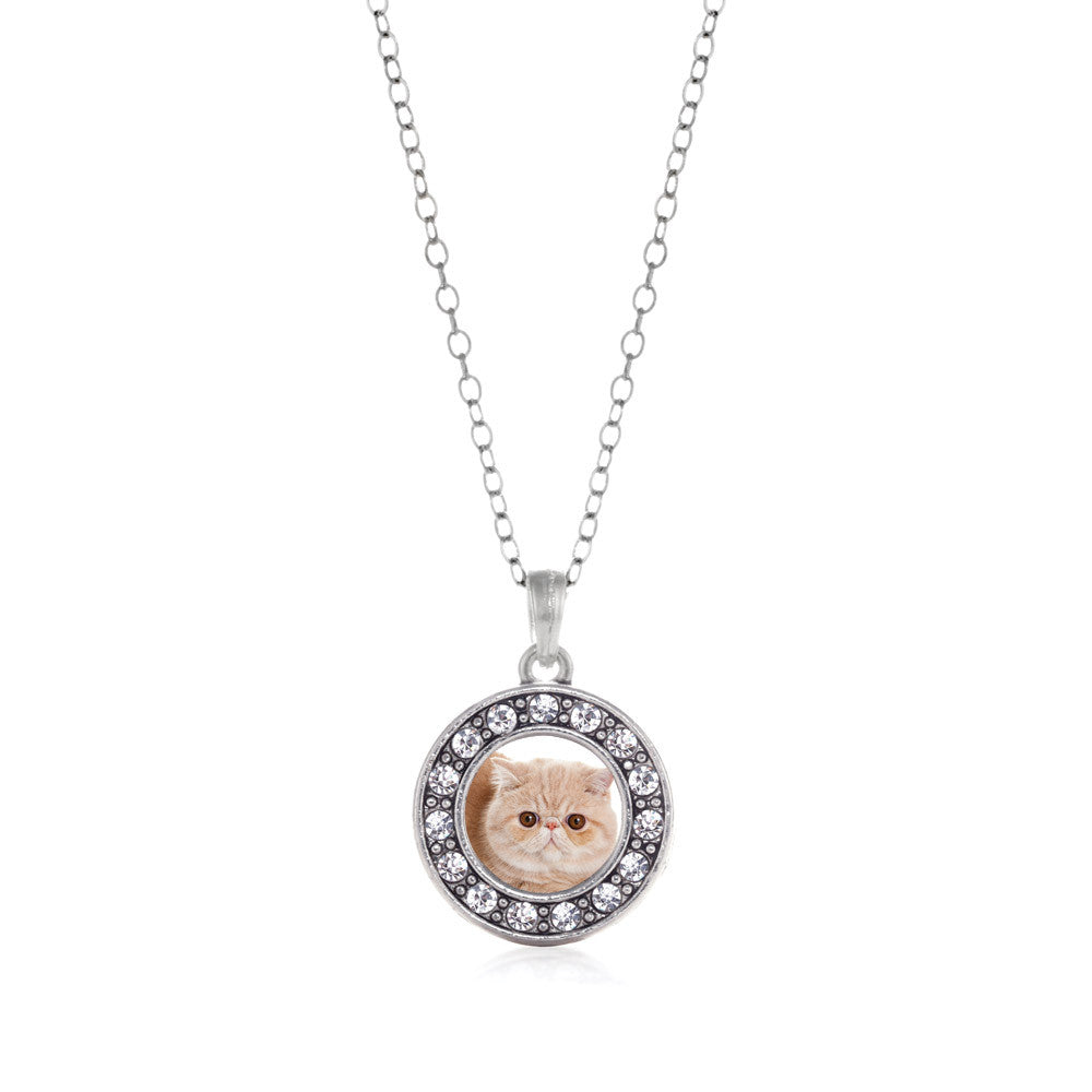 Persian Cat Circle Charm