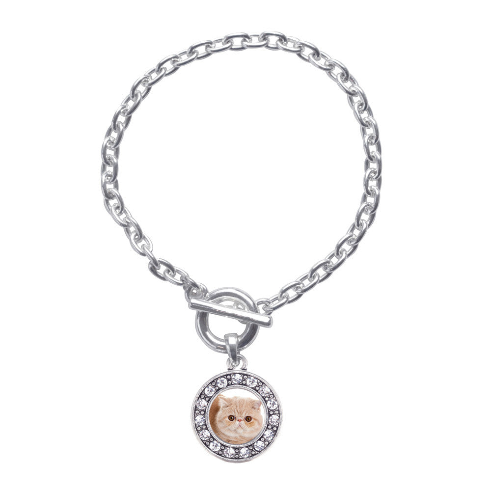 Persian Cat Circle Charm