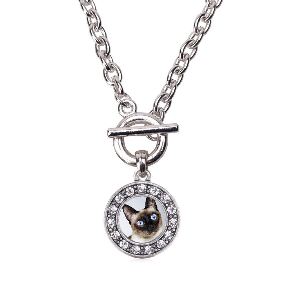 Siamese Cat Circle Charm