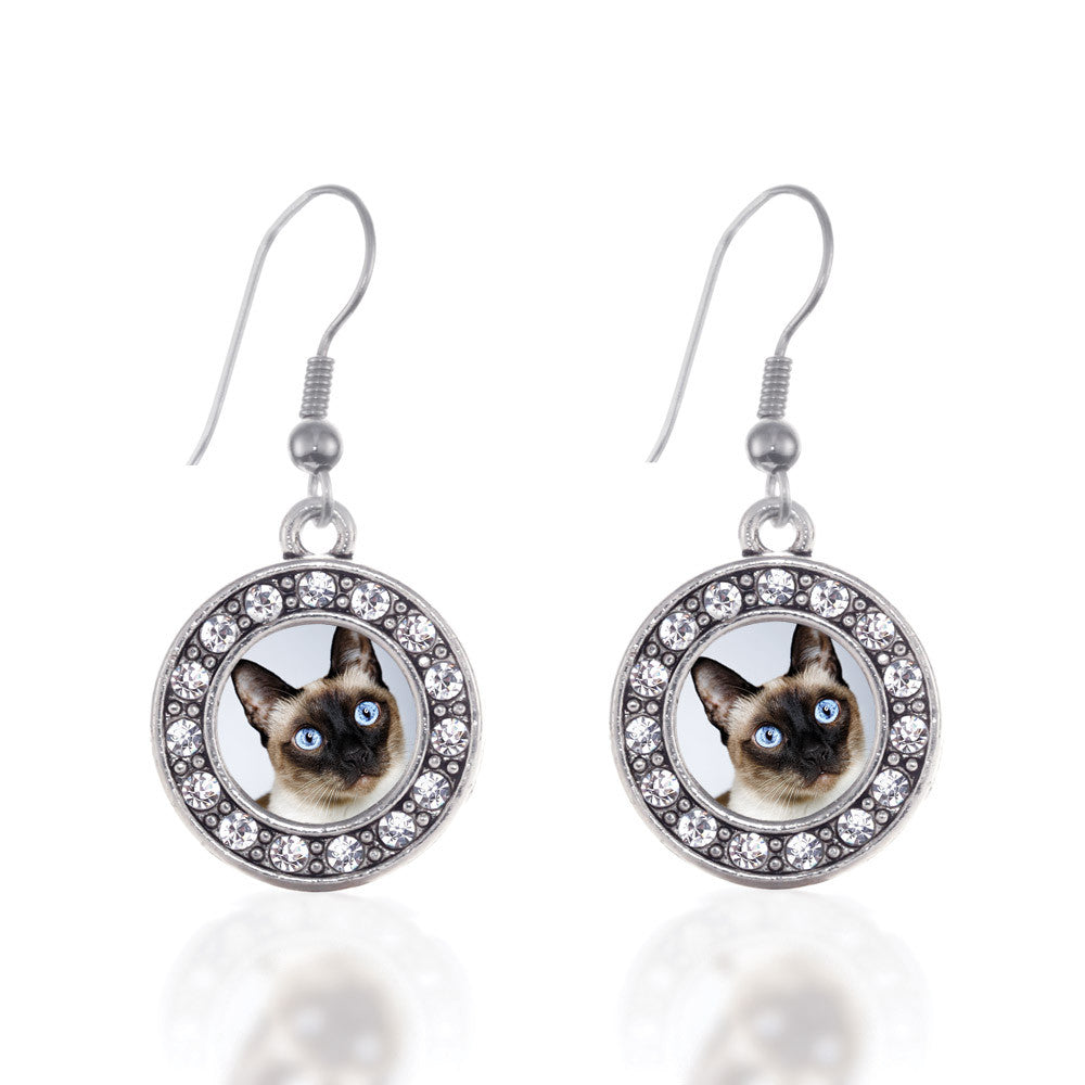 Siamese Cat Circle Charm