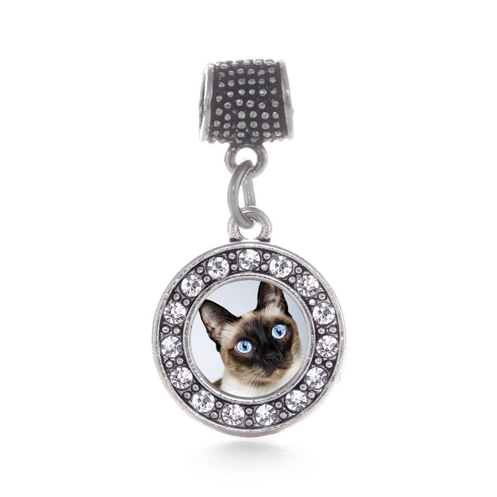 Siamese Cat Circle Charm