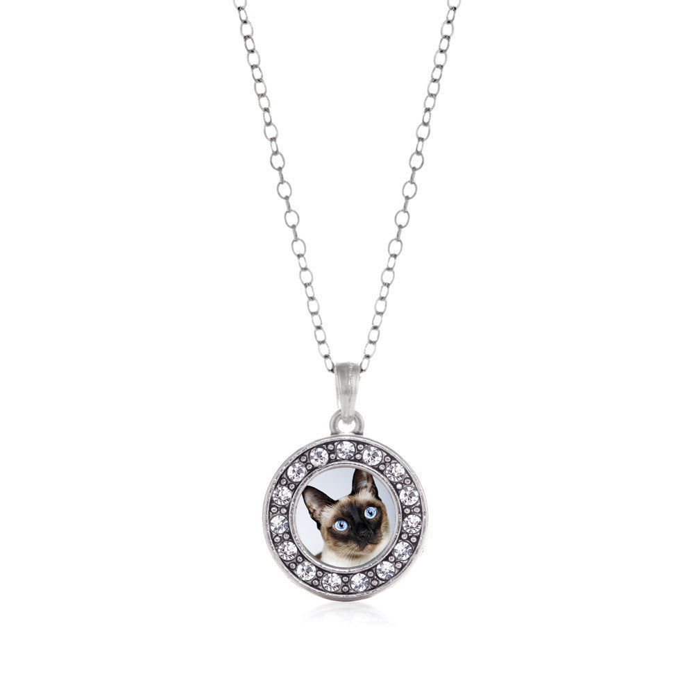 Siamese Cat Circle Charm