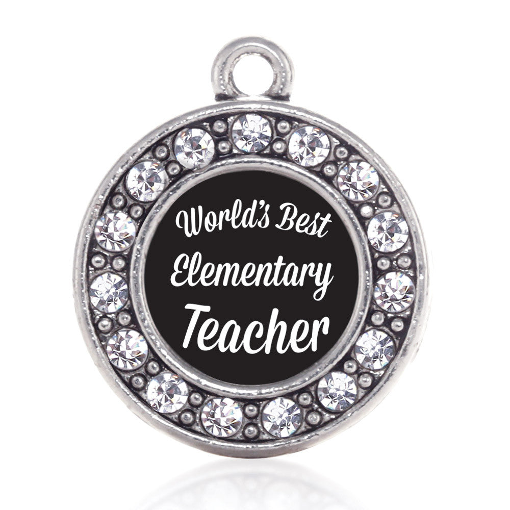 World's Best Elementary School Teacher Circle Charm