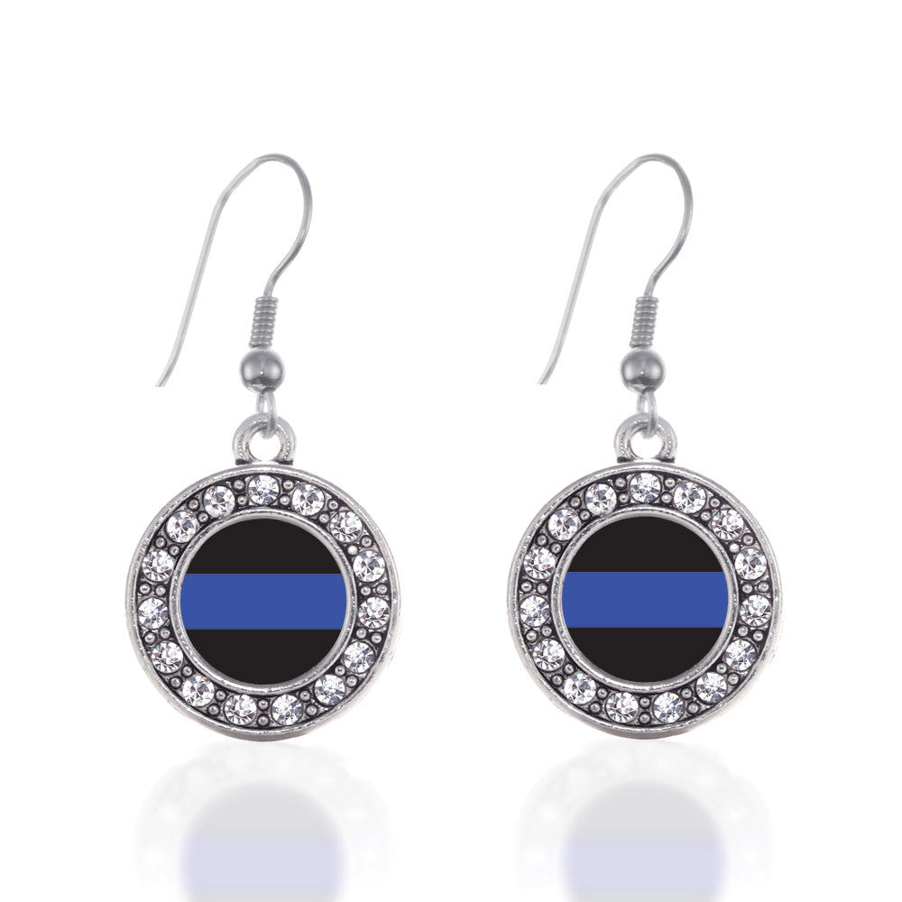 Blue Line Law Enforcement Support Circle Charm