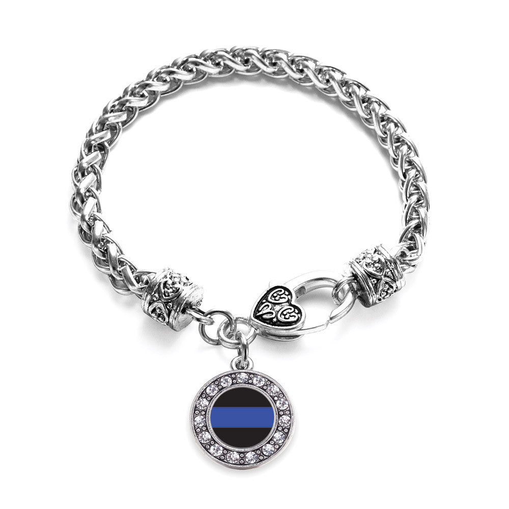 Blue Line Law Enforcement Support Circle Charm