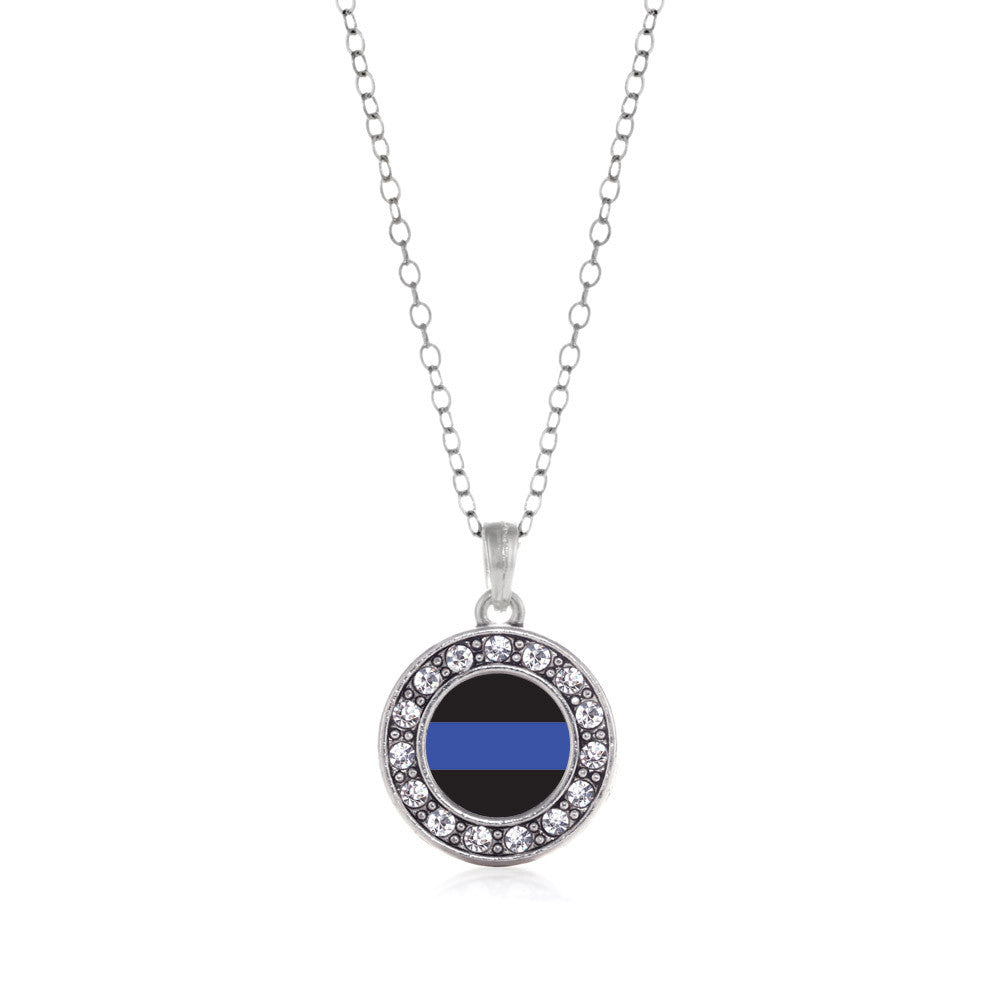 Blue Line Law Enforcement Support Circle Charm