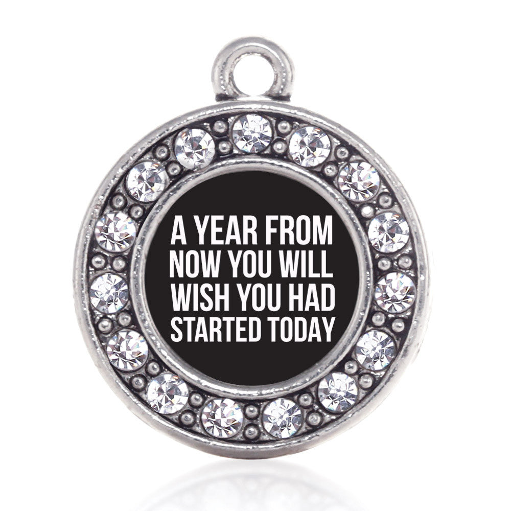 Start Today Inspirational Circle Charm