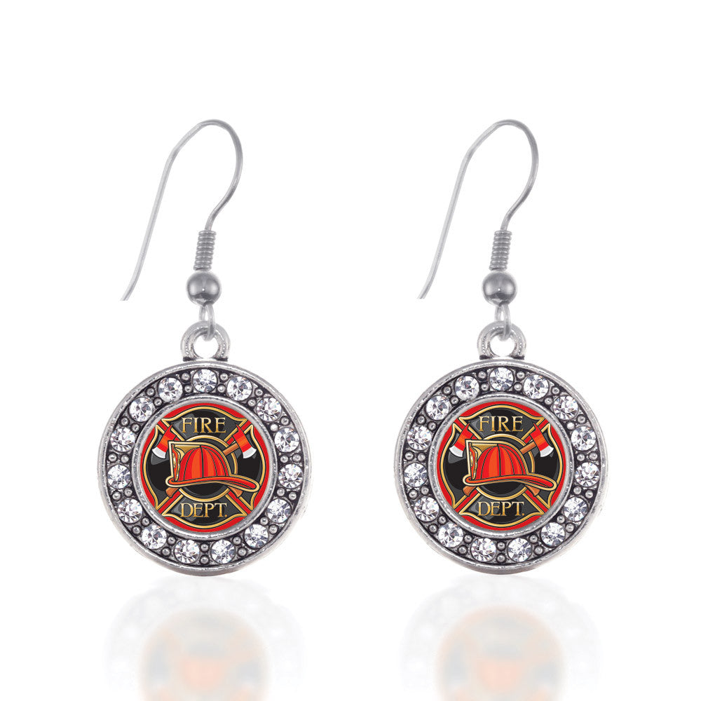 Fire Department Badge Circle Charm