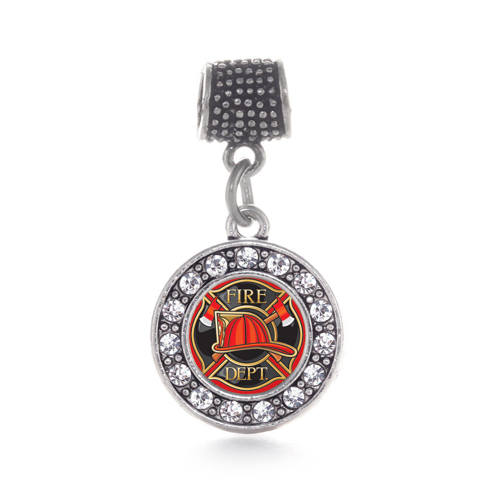 Fire Department Badge Circle Charm
