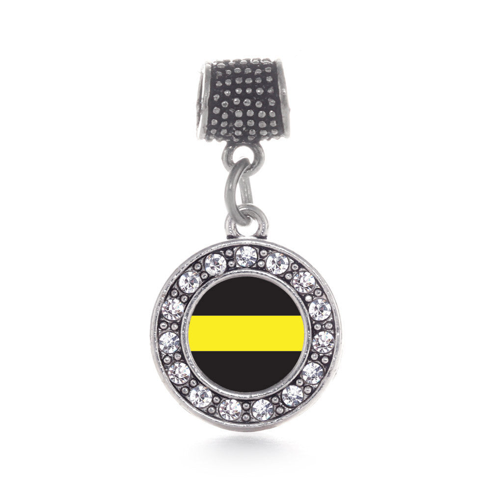 Thin Gold Line Dispatcher Support Circle Charm