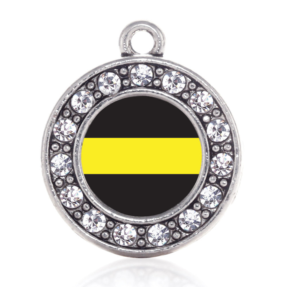 Thin Gold Line Dispatcher Support Circle Charm
