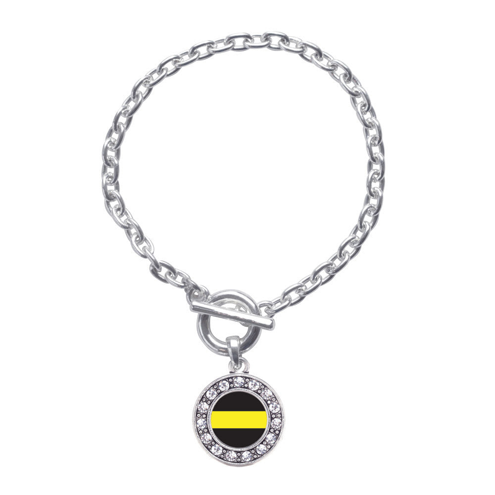Thin Gold Line Dispatcher Support Circle Charm