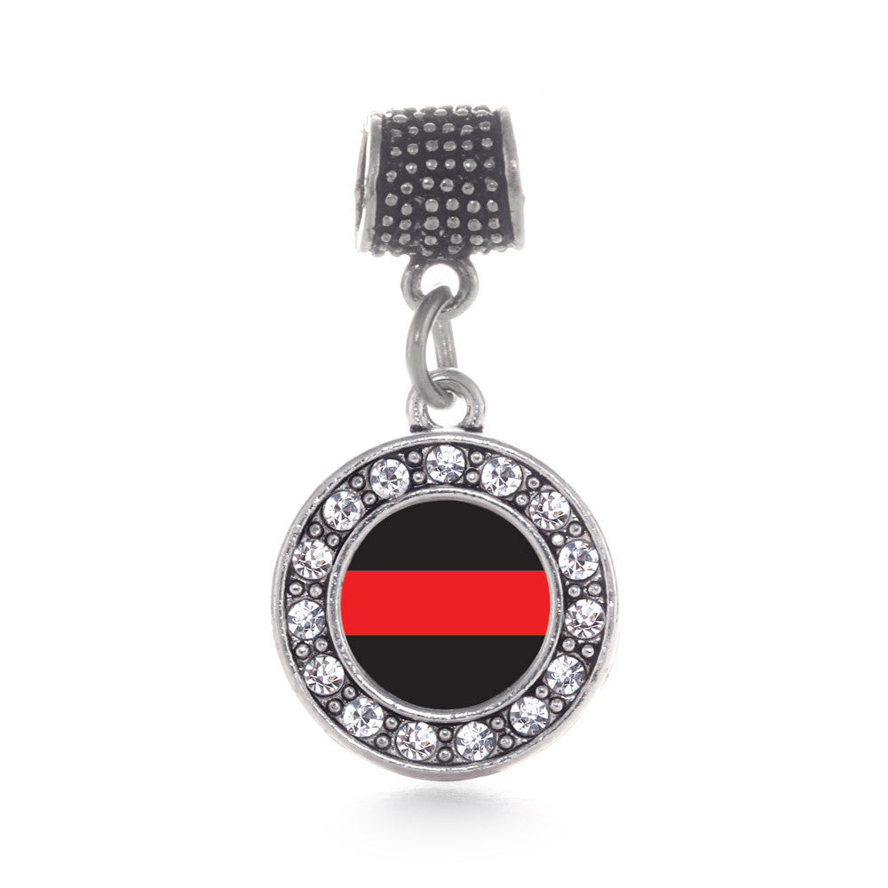 Thin Red Line Fire Department Support Circle Charm