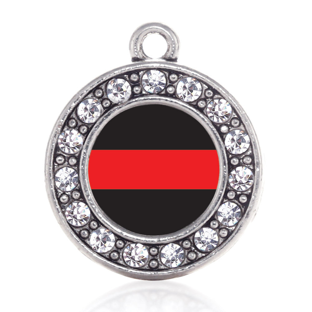 Thin Red Line Fire Department Support Circle Charm