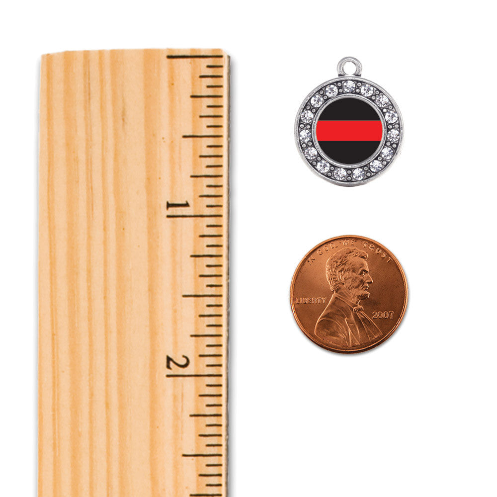 Thin Red Line Fire Department Support Circle Charm