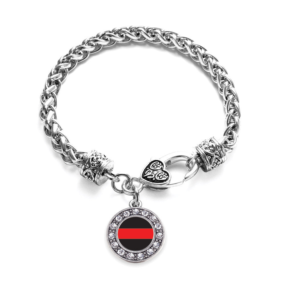 Thin Red Line Fire Department Support Circle Charm
