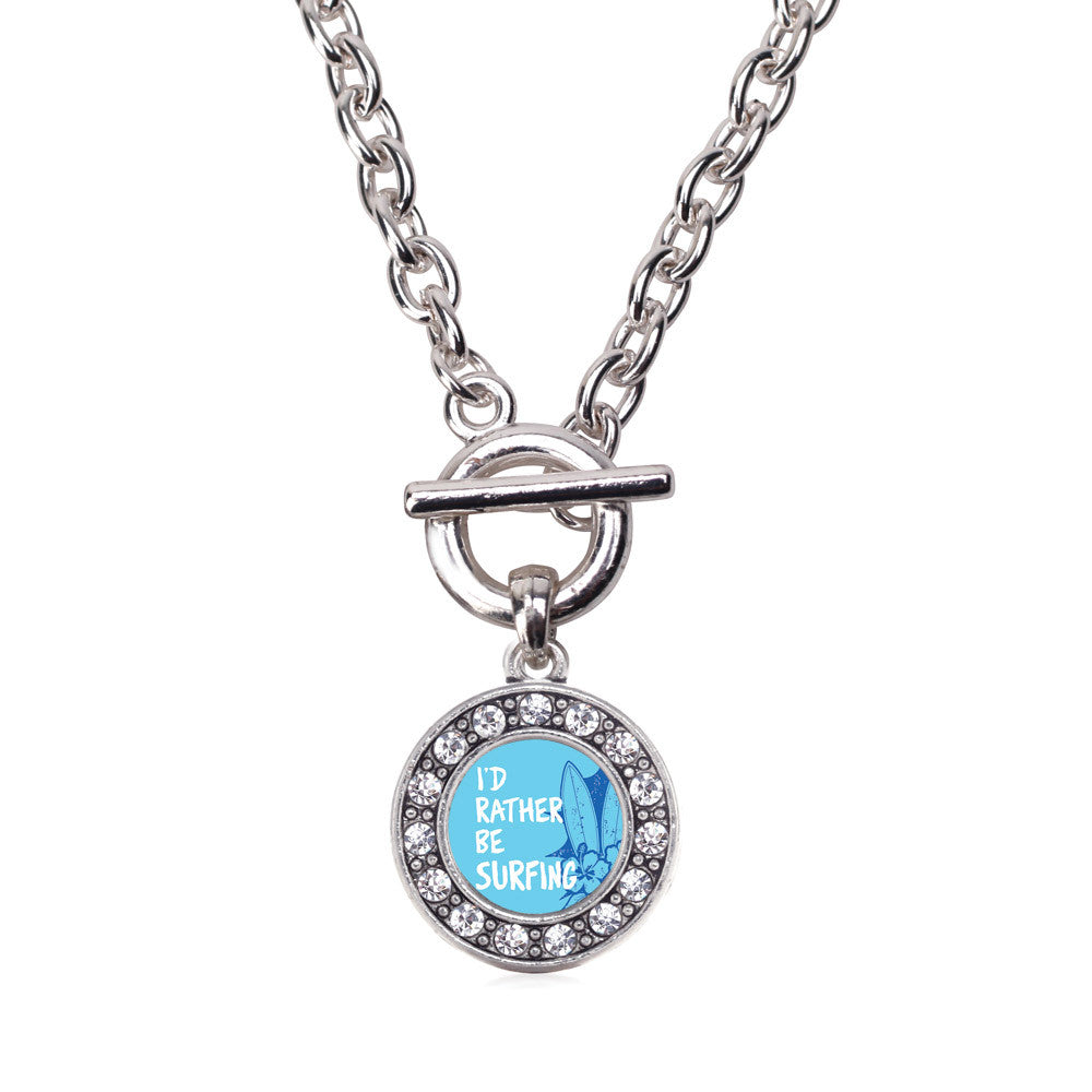 I'd Rather Be Surfing Circle Charm