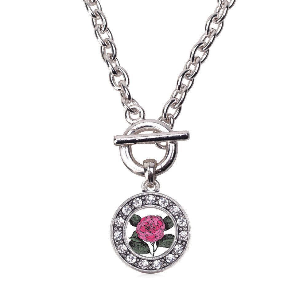 Camelia Flower Circle Charm
