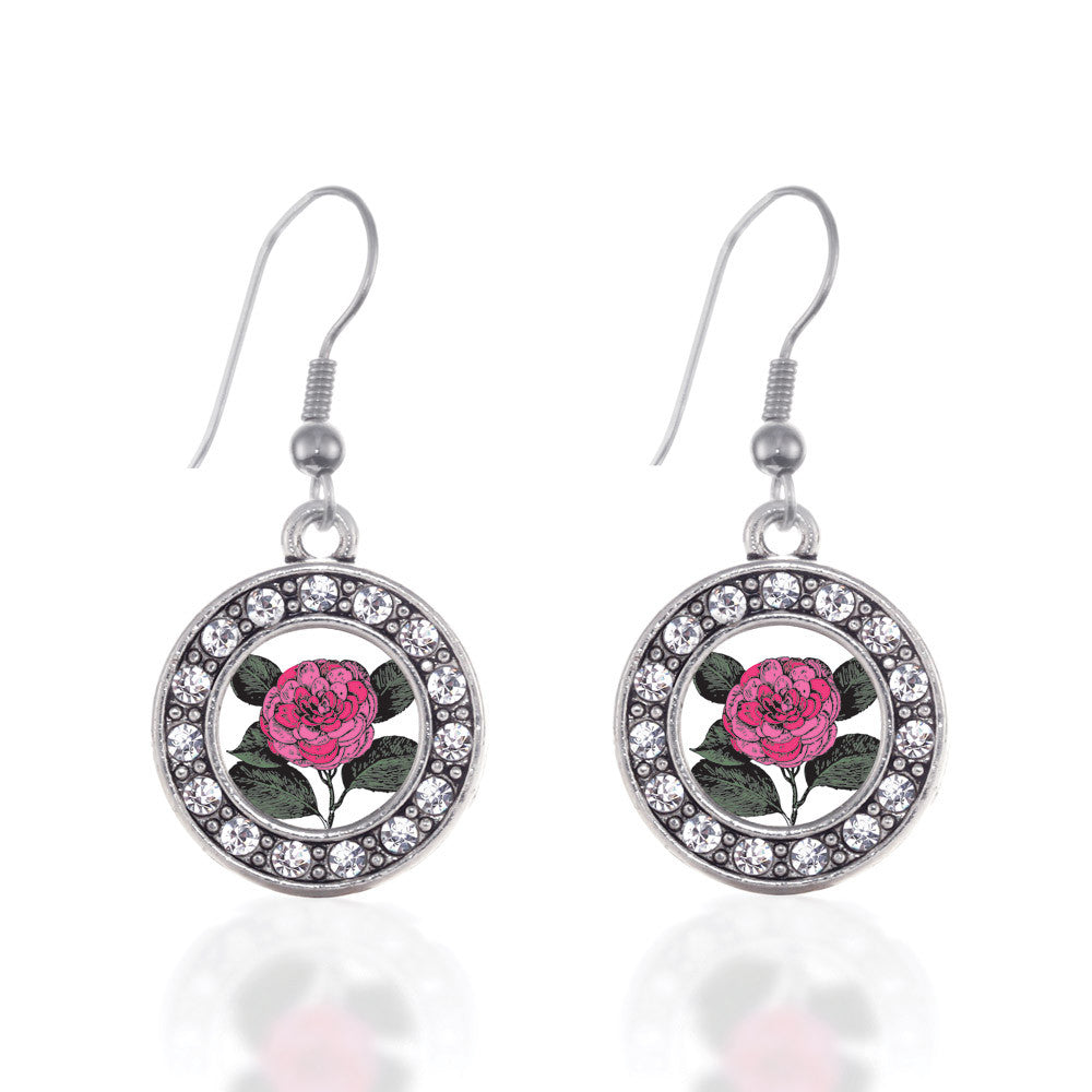 Camelia Flower Circle Charm