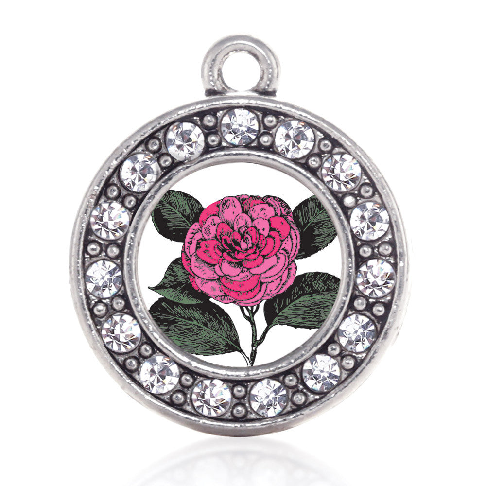 Camelia Flower Circle Charm