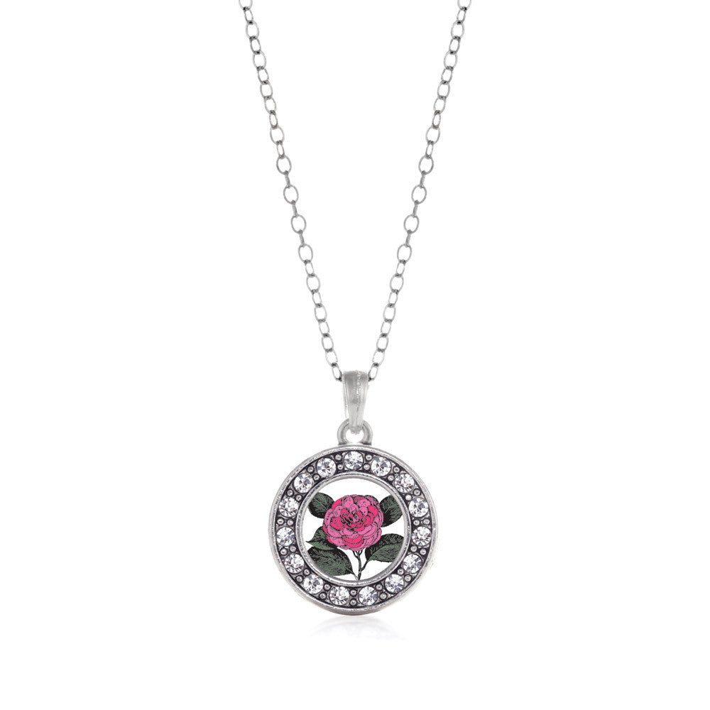Camelia Flower Circle Charm