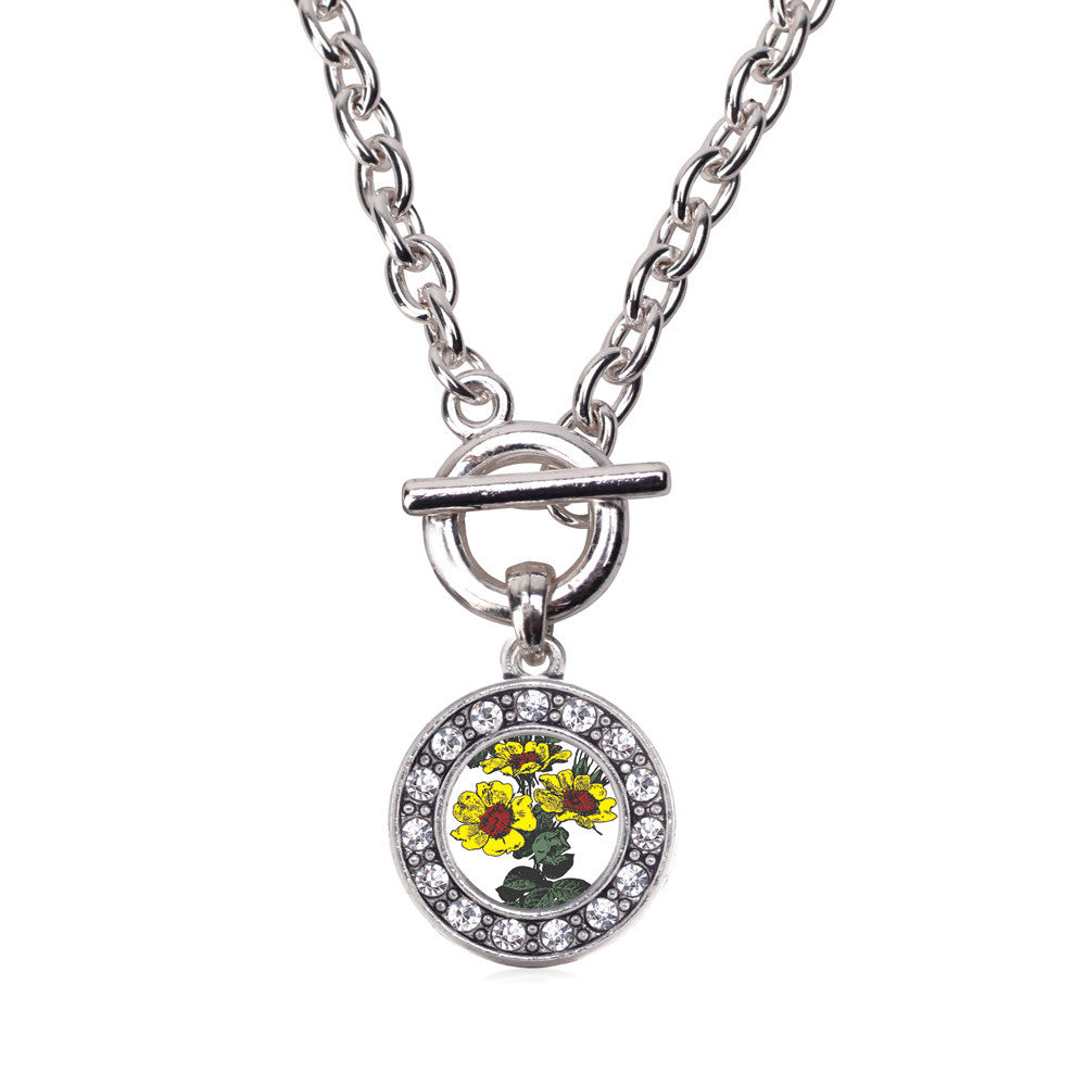 Coreopsis Flower Circle Charm