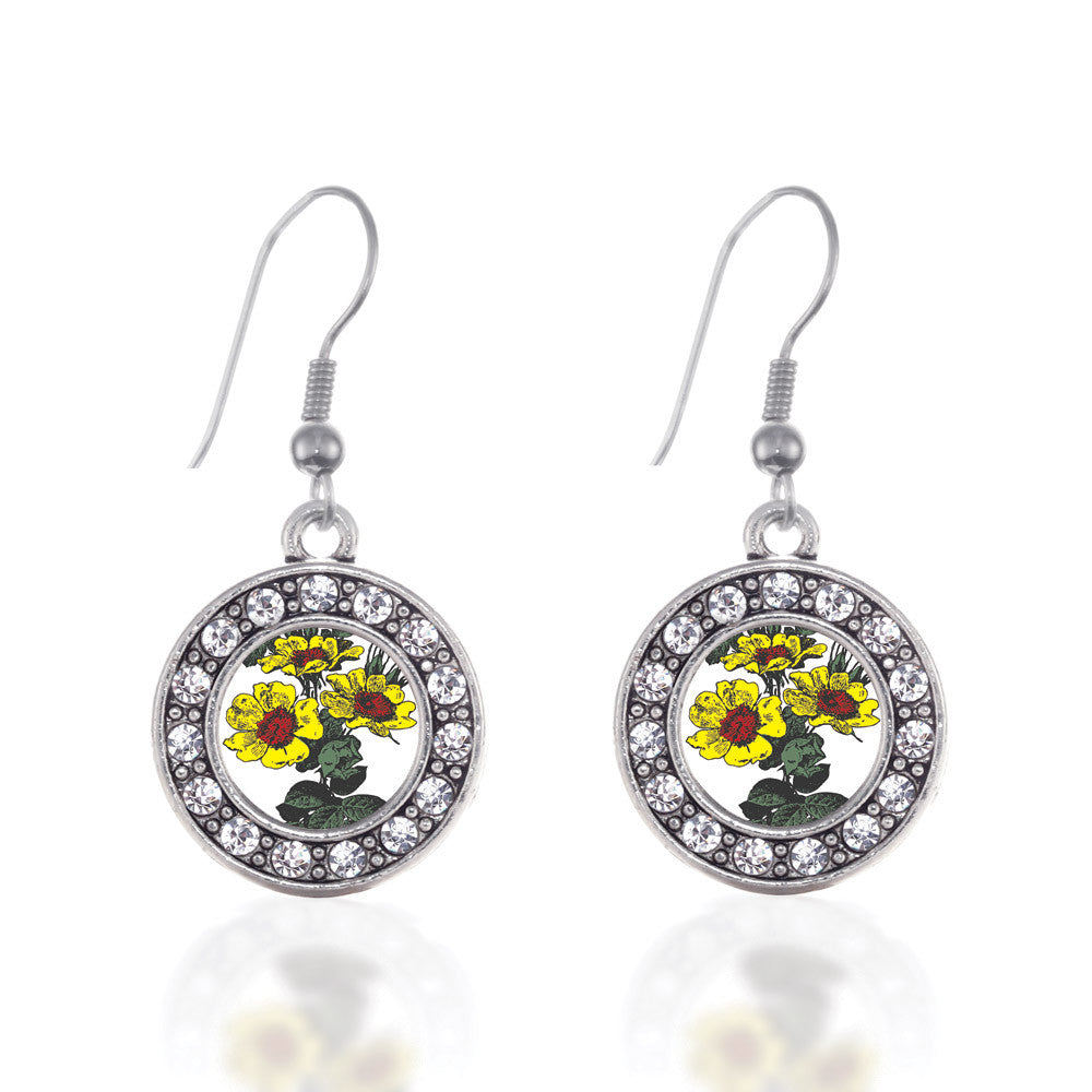 Coreopsis Flower Circle Charm