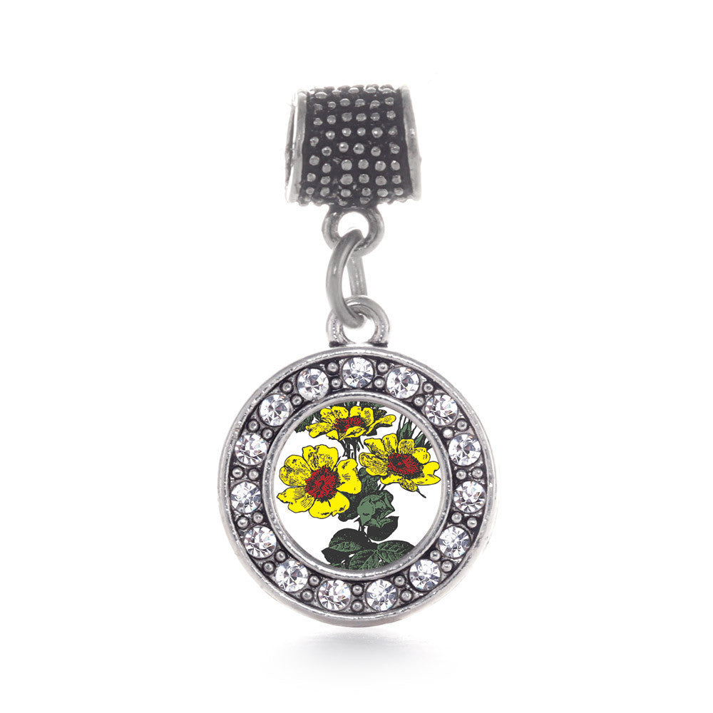 Coreopsis Flower Circle Charm