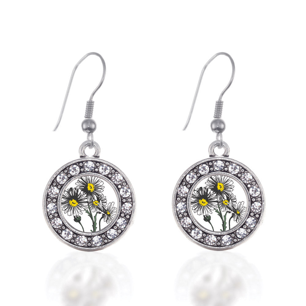 Daisy Flower Circle Charm