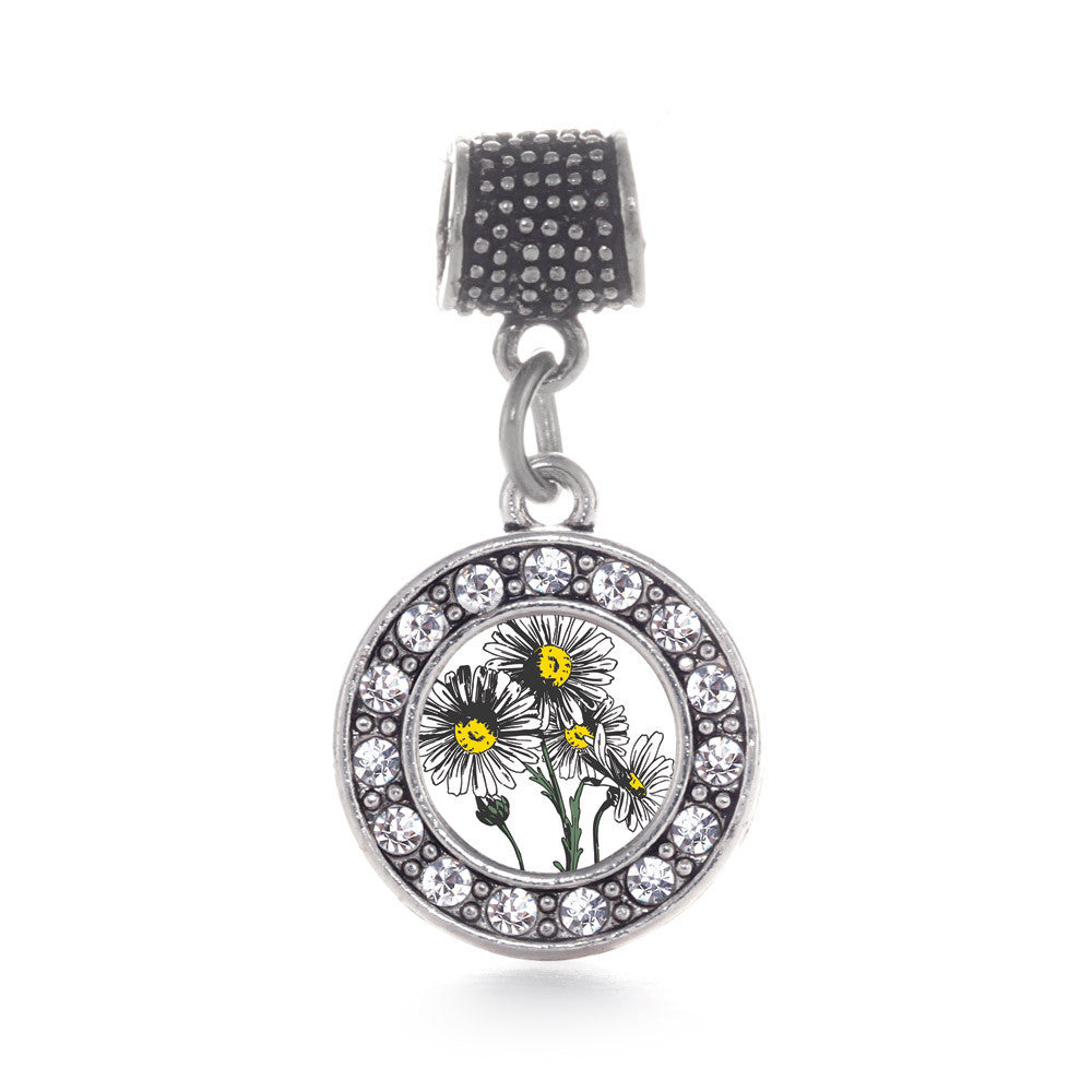 Daisy Flower Circle Charm