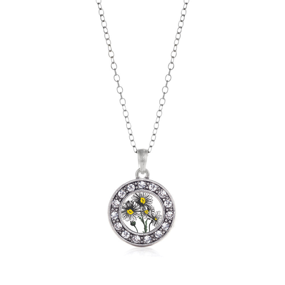 Daisy Flower Circle Charm