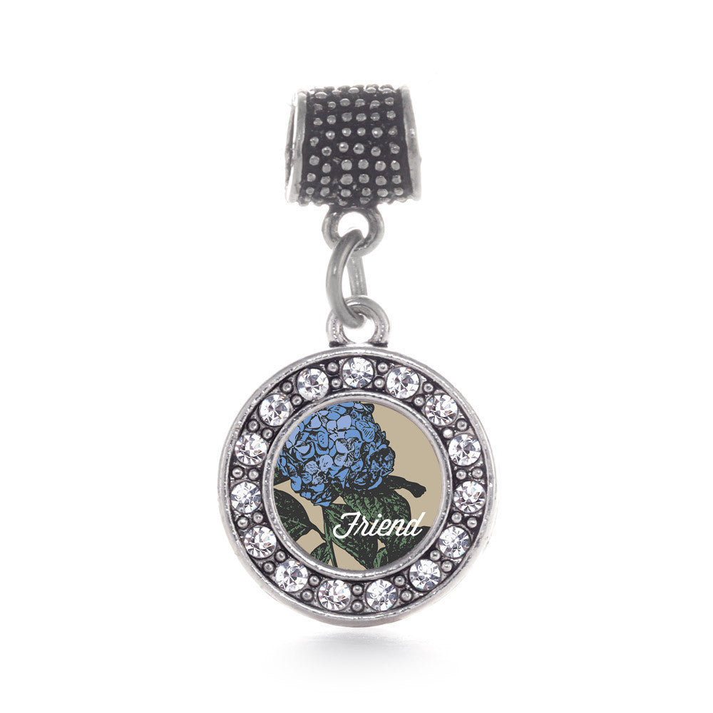 Friend Hydrangea Flower Circle Charm