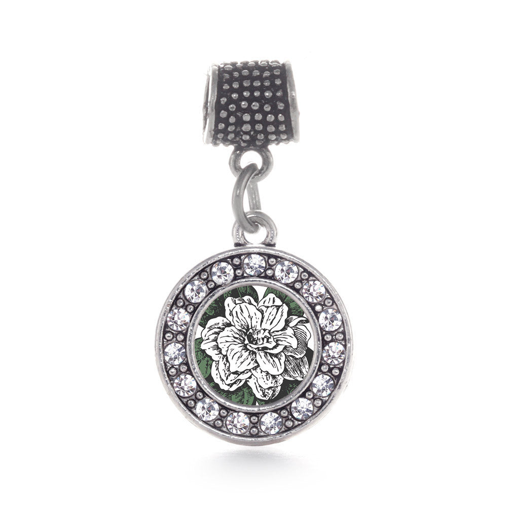 Gardenia Flower Circle Charm