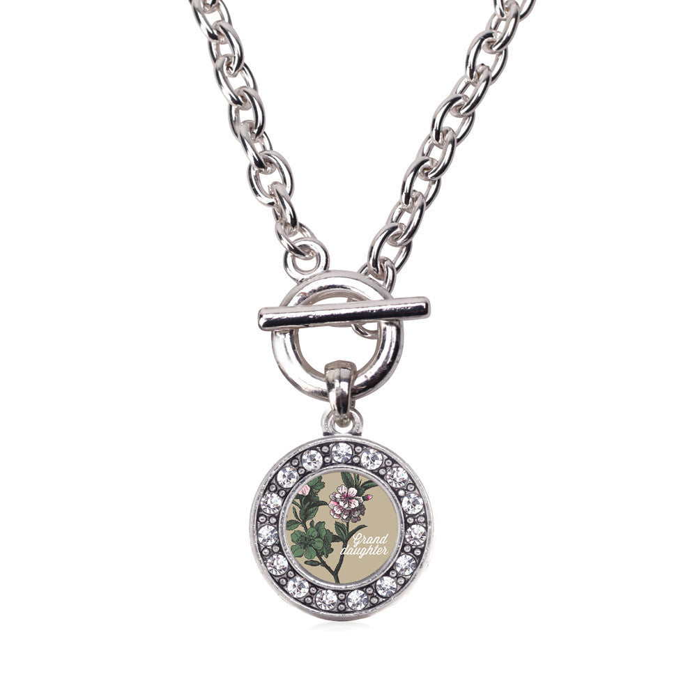 Grand Daughter Apple Blossom Flower Circle Charm