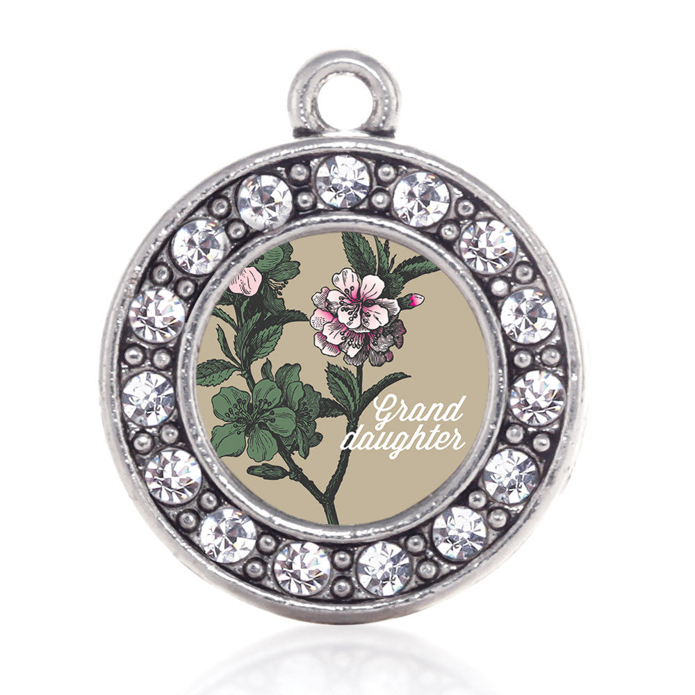 Grand Daughter Apple Blossom Flower Circle Charm