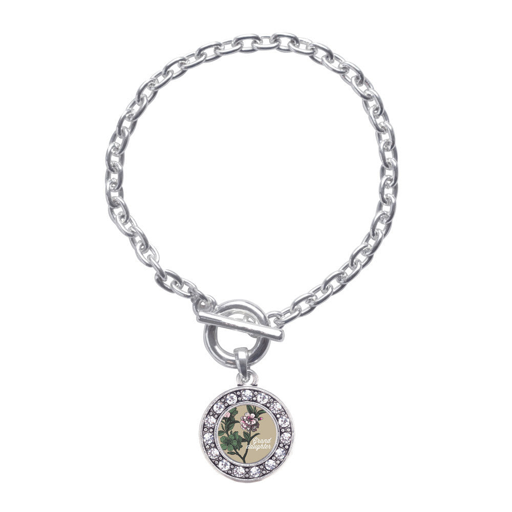 Grand Daughter Apple Blossom Flower Circle Charm