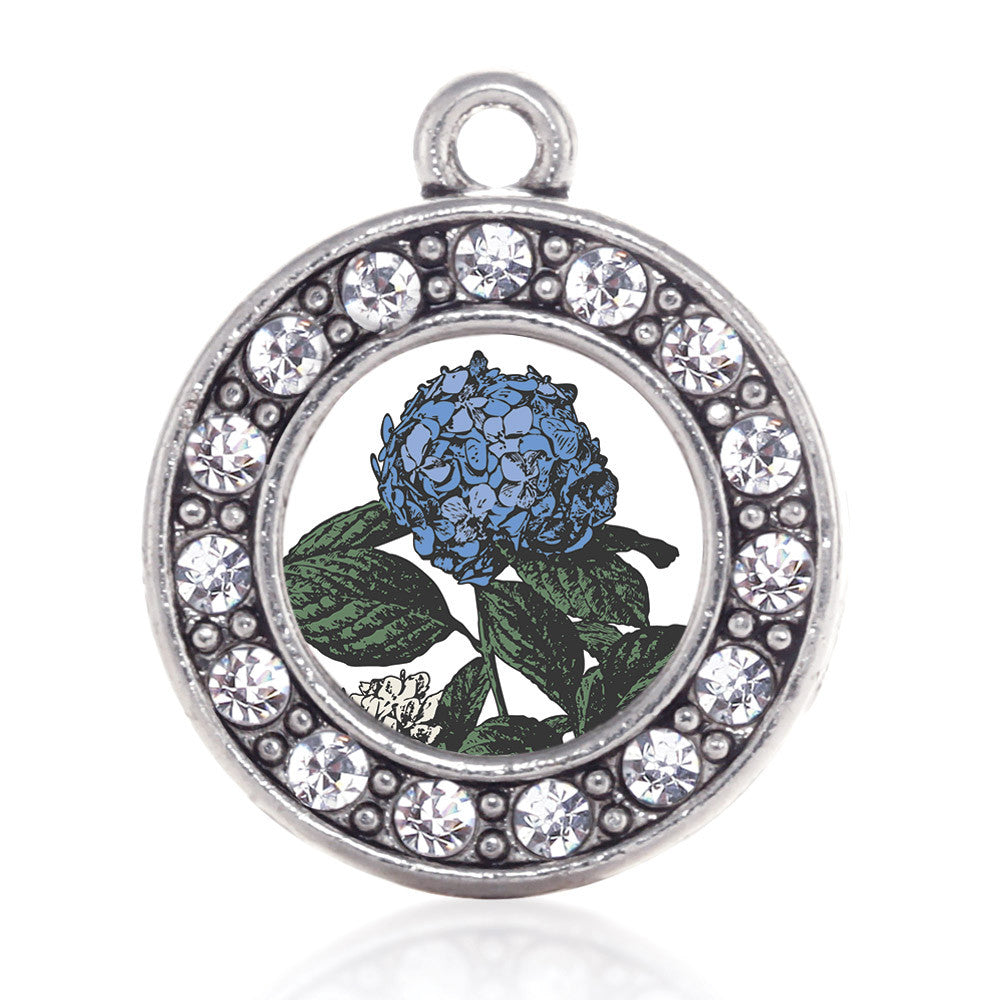 Hydrangea Flower Circle Charm