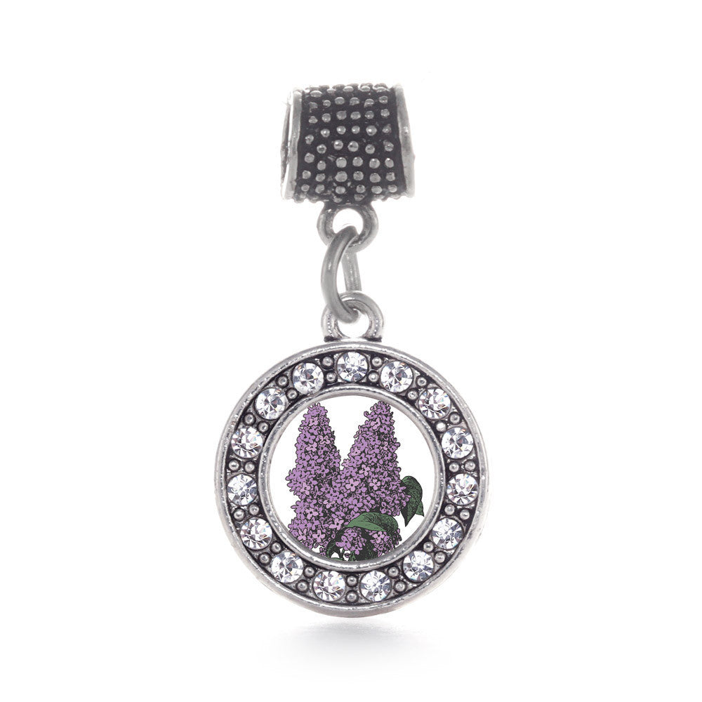 Lilac Flower Circle Charm