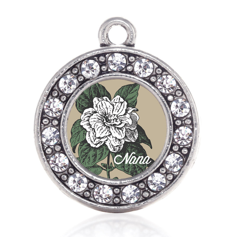 Nana Gardenia Flower Circle Charm