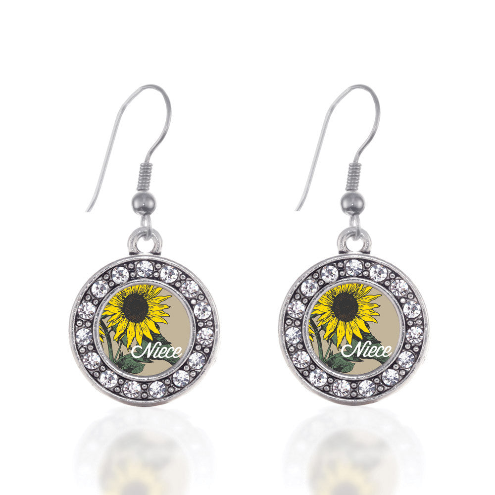 Niece Sunflower Circle Charm