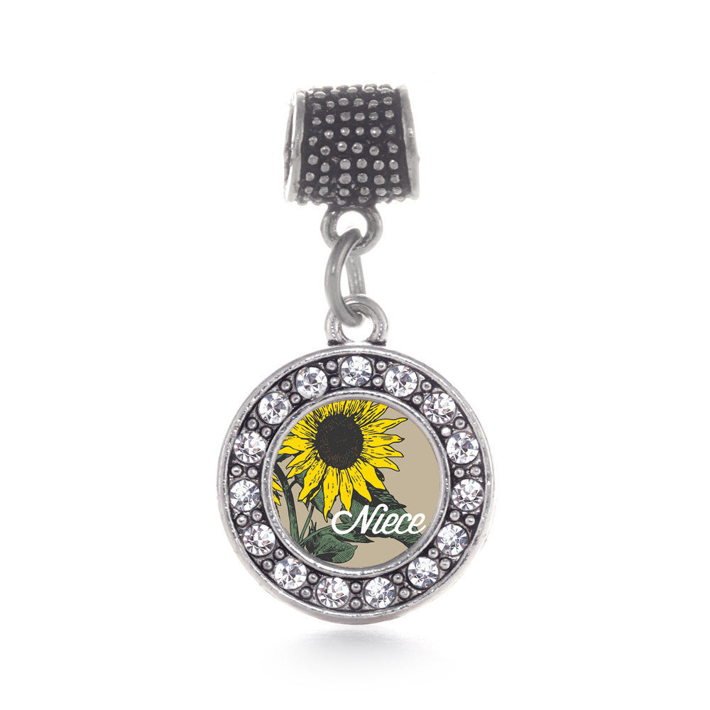 Niece Sunflower Circle Charm