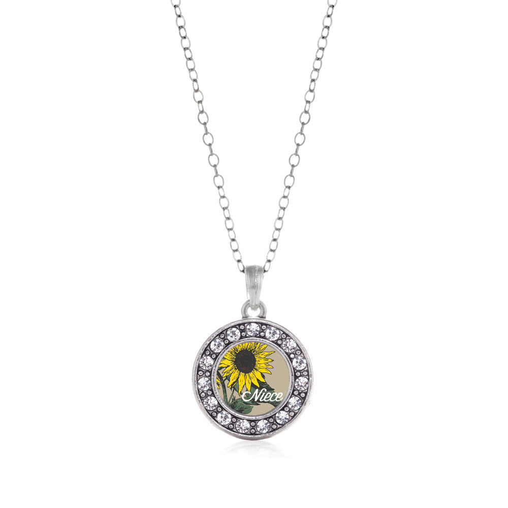 Niece Sunflower Circle Charm