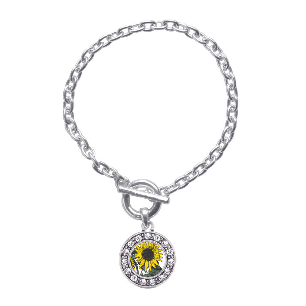 Sunflower Circle Charm