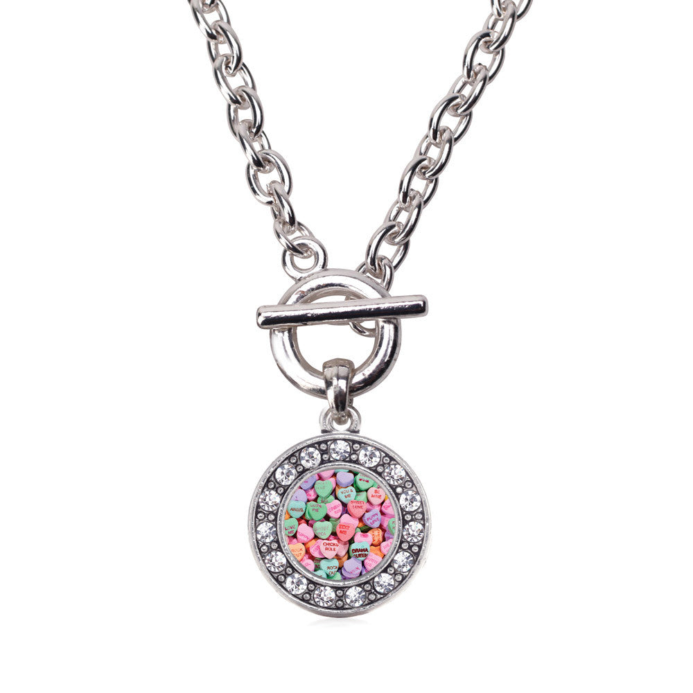 Candy Hearts Circle Charm