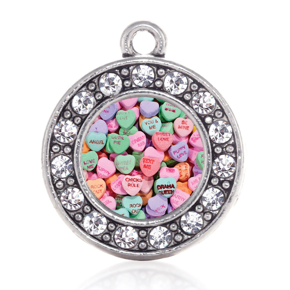 Candy Hearts Circle Charm