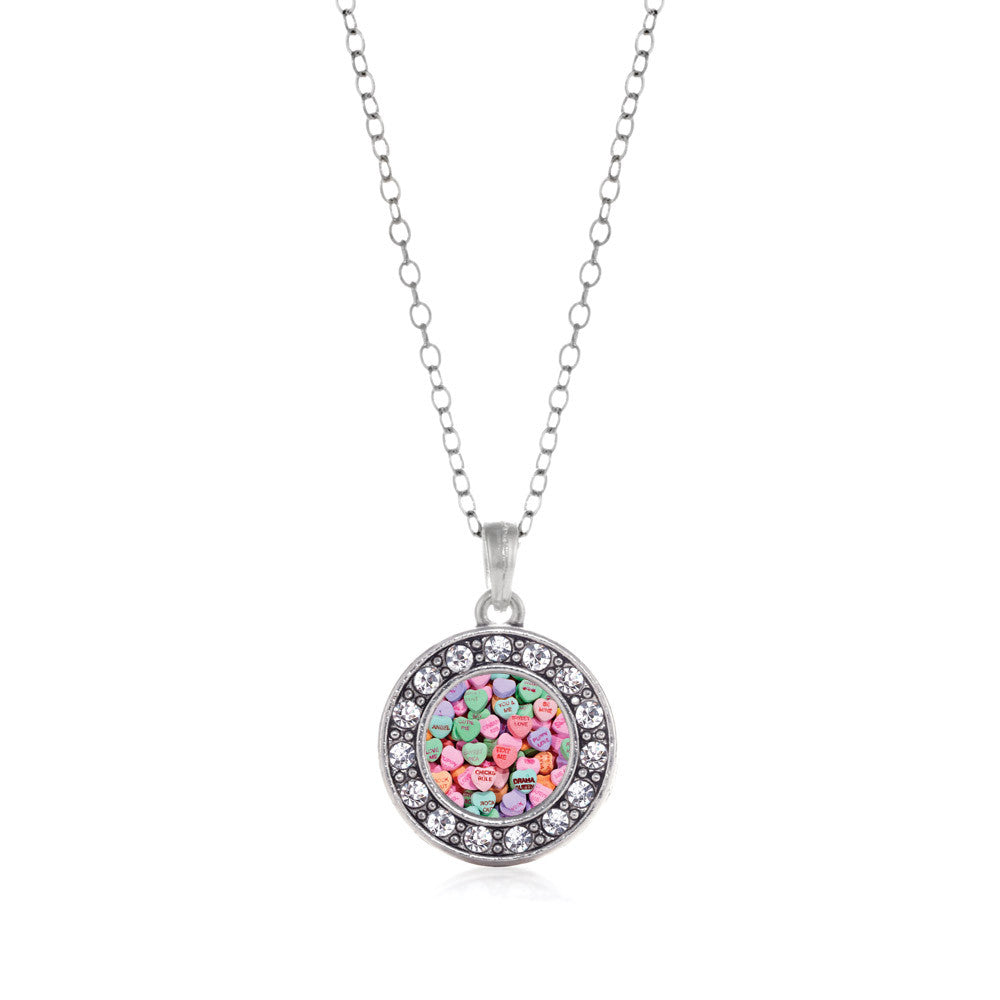 Candy Hearts Circle Charm