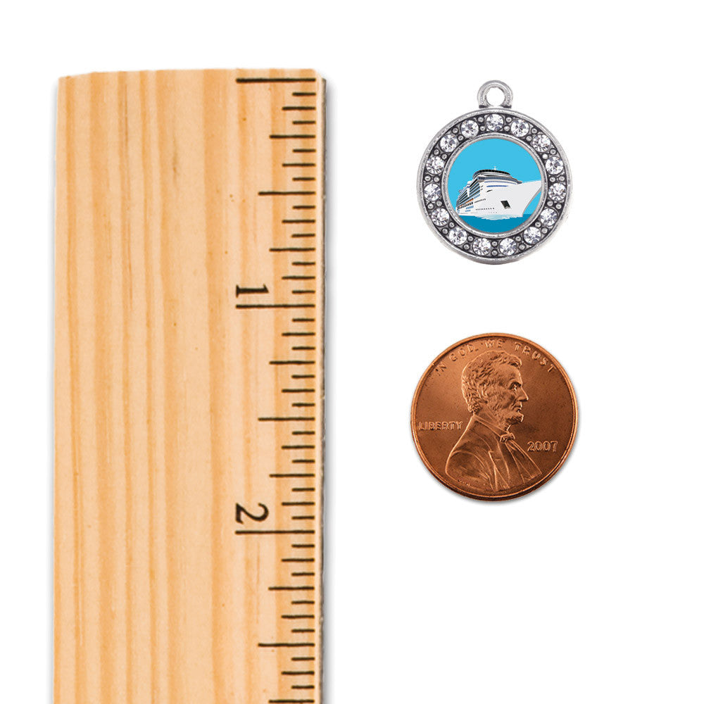 Bon Voyage Cruise Ship Circle Charm